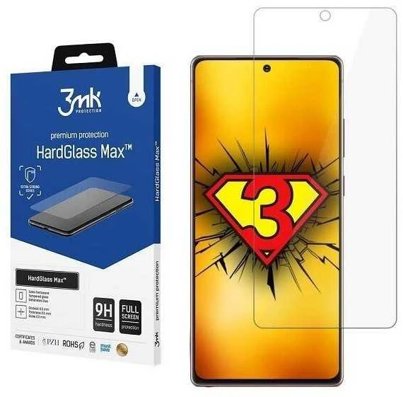LCD apsauginis stikliukas 3MK Hard Glass Max Finger Print Samsung N985 Note 20 Ultra juodas