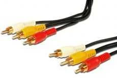 84421 RCA JUNGIAMASIS LAIDAS 3xRCA M/M 1.5m, Ednet