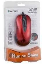 A4Tech Co A4Tech optinė pelė, USB, 2 buttons + 1 scroll button + 2xClick button, red, X5-50D-1U