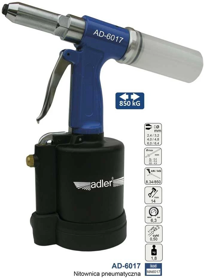 ADLER NITOWNICA pneumatinis AD-6017