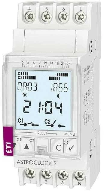 Astronominis laikrodis Eti Astroclock-2, 2x16A