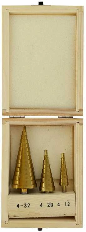 Grąžtas AW-Tools AWTOOLS HSS-TIN STEP GRĄŽIAI 3 vnt. / 4-12mm / 4-20mm / 4-32mm