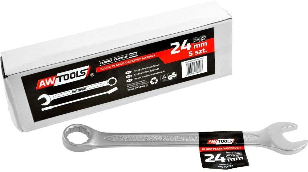 AW-Tools AWTOOLS kombinuotasis veržliaraktis CrV DIN3113 Dydis: 24 (MM)