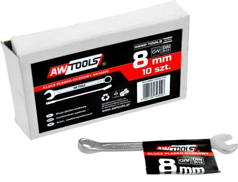 AW-Tools AWTOOLS kombinuotasis veržliaraktis CrV DIN3113 Dydis: 8 (MM)