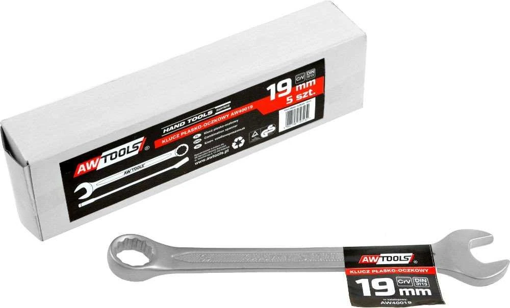 AW-Tools AWTOOLS veržliaraktis su atviru galu CrV DIN3113 Dydis: 19 (MM)