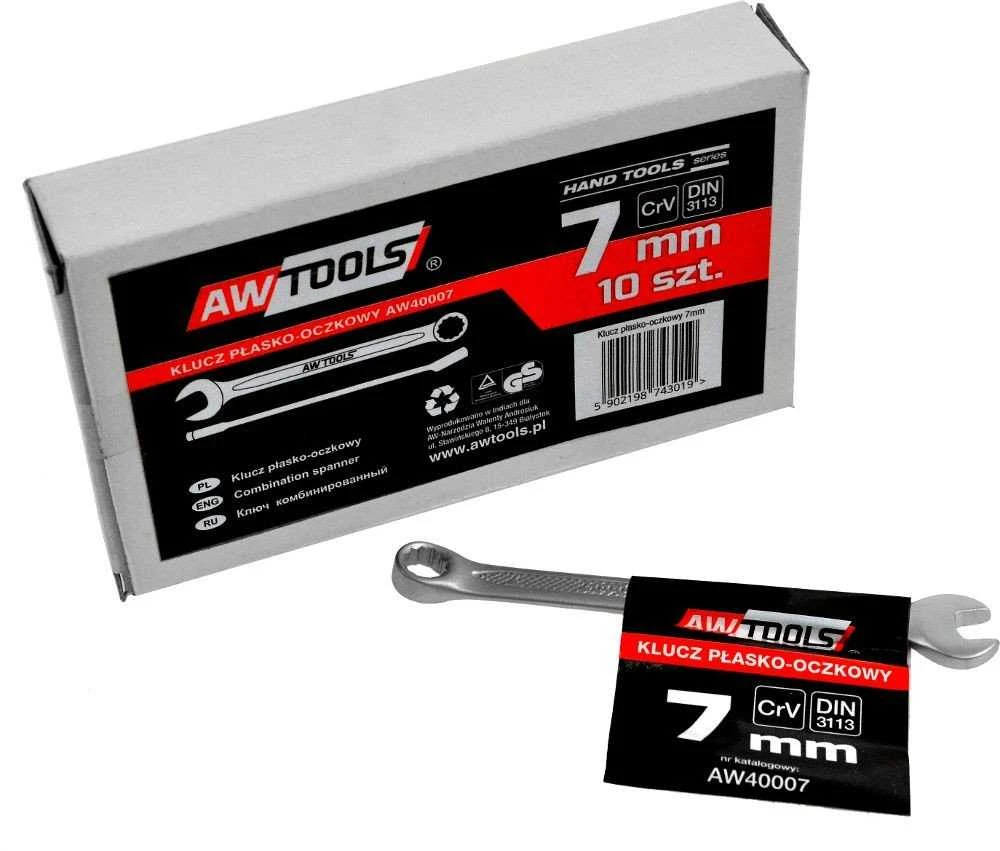 AW-Tools AWTOOLS kombinuotasis veržliaraktis CrV DIN3113 Dydis: 7 (MM)