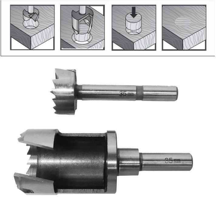 Grąžtas AW-Tools AWTOOLS PLOKŠTINĖS STAKLOS / MEDIENOS MALŪNAS 30mm