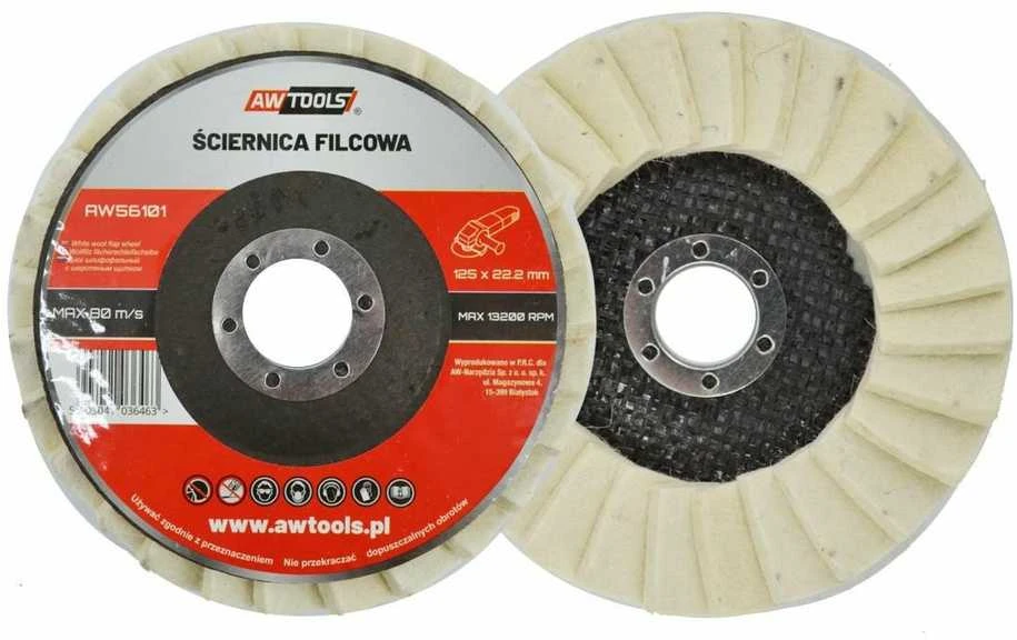 AW-Tools AWTOOLS VELTINIO ŠLIFIMO RATAS 125mm