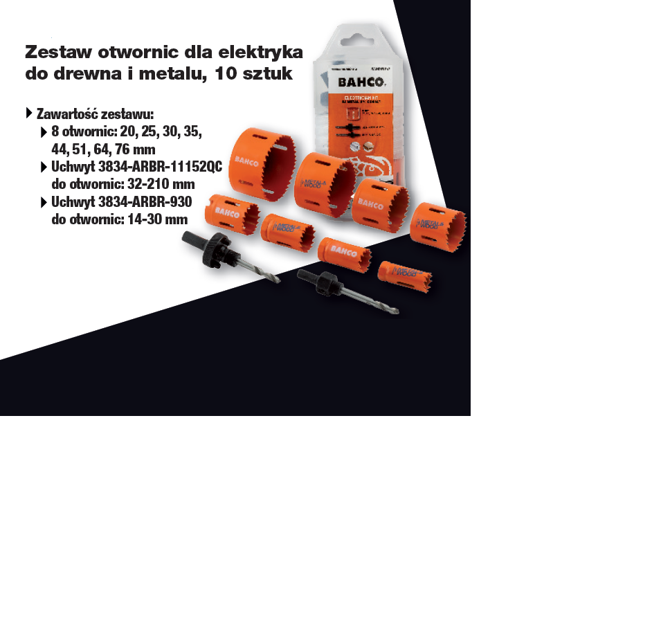 BAHCO HOLE 3834 RINKINYS 10 vnt