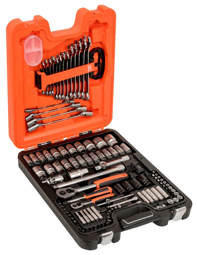 Bahco Galvučių, priedų ir raktų rinkinys 1/2" ir 1/4" 106 vnt