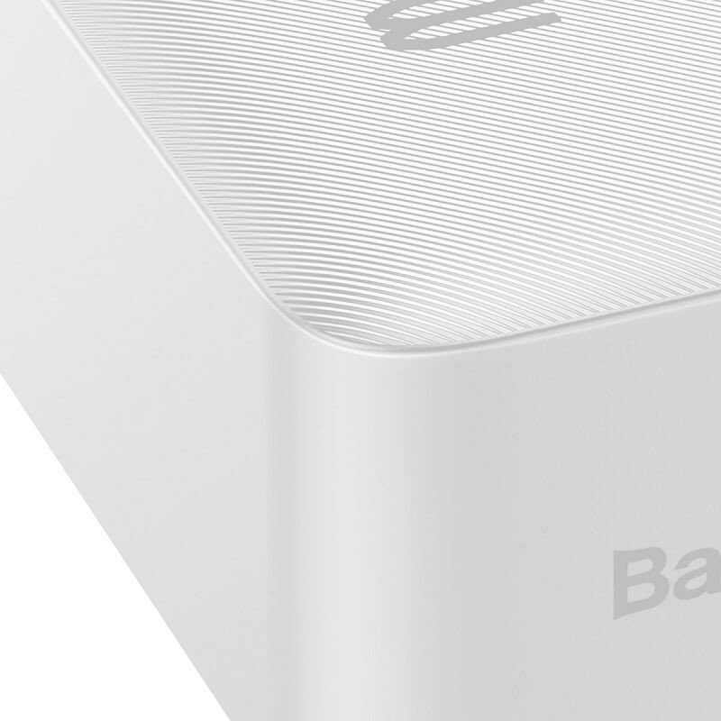 Baseus Bipow Fast Charge Power Bank PD+QC 30000mAh 20W baltas (Baltas)