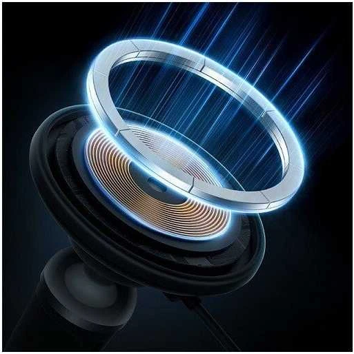 Magnetinis automobilinio telefono laikiklis Baseus CW01 prie ventiliacijos tinklelio su automobiliniu įkrovikliu USB-C, 15W + 25W (juodas)