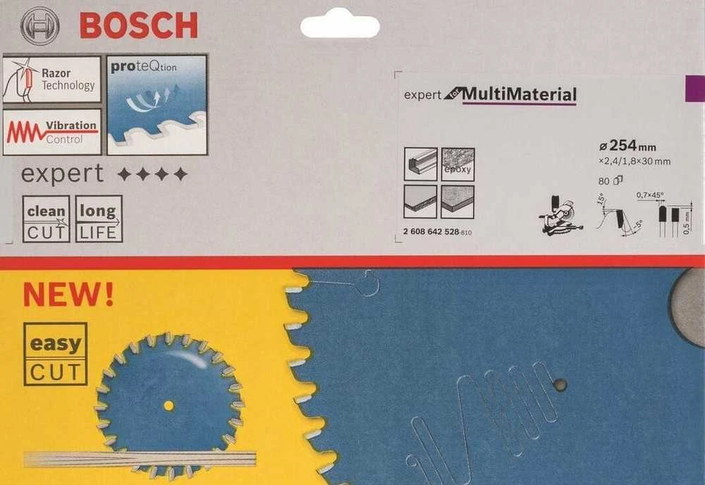 Pjovimo diskas Bosch Expert for Multi Material 2608642528; 254x30 mm; Z80