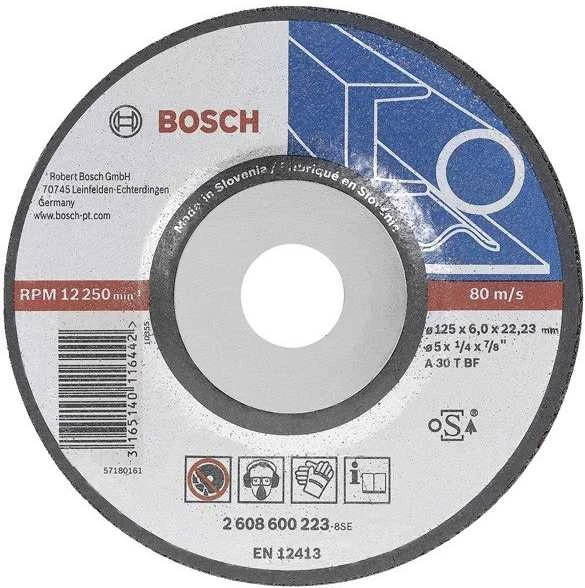 Bosch Šlif.diskas, lenktas 125x22x6 mm, metalui