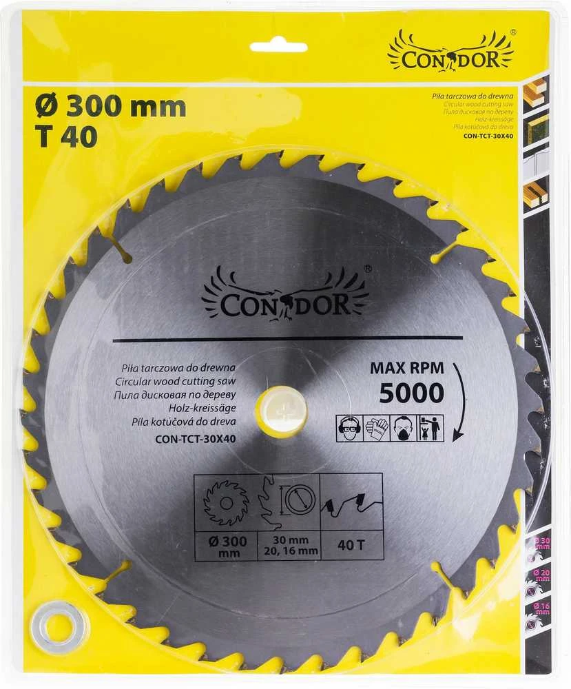 Pjovimo diskas medienai Condor CON-TCT-3004; 300 mm; Z40