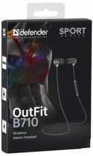 DEFENDER belaidės stereo į ausis įkišamos ausinės OutFit B710 juodas+baltas, Bluetooth, 63710 MPH-OutFitB710