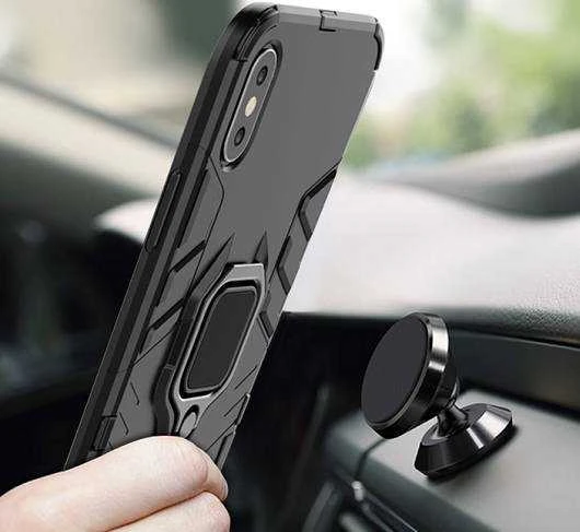 Ring Case DĖKLAS ARMOR RING MAGNETIC IPHONE XR Juodas