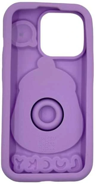 3Dcase DĖKLAS CASE 3D EGGPLANT WITH HOLDER IPHONE 14 PRO