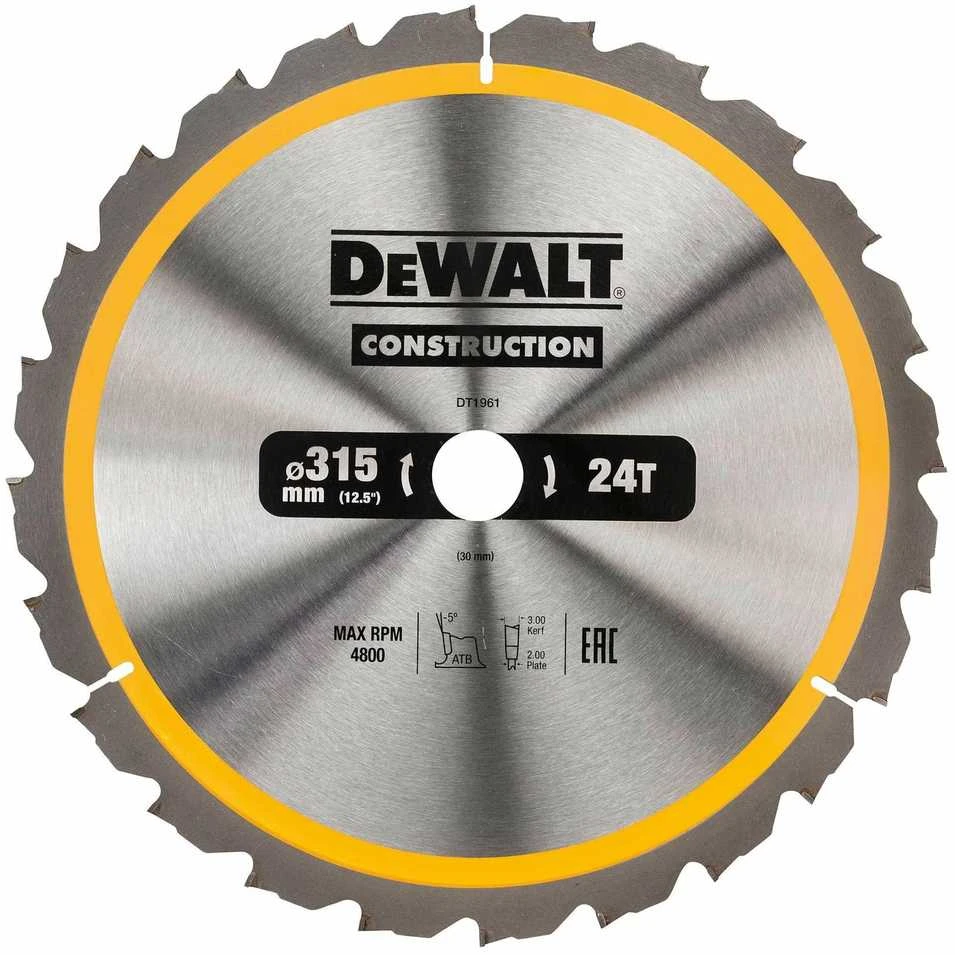 Pjovimo diskas medienai DeWalt DT1961-QZ; 315x30 mm; 24T; 20°