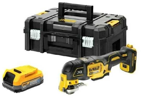DeWalt daugiafunkcinis įrankis 18V Li-Ion 2x1,7Ah POWERSTACK, DeWalt [DCS356E1T-XJ] 32 priedai