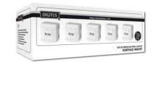 DIGITUS CAT 5e sieninis lizdas, ekranuotas, 2x RJ45, 8P8C, LSA, spalva grynas baltas, montuojamas ant paviršiaus, DN-9002/B5-N