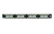 Assmann Electronic DIGITUS Patch Panel 19colių 24Port Cat6 neekranuotas juodas RAL 9005 kabelio montavimas apie LSA be LSA dangtelio
