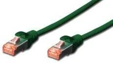 DIGITUS SFTP LAN kabelis, patch 6 cat, 0,25m, žalias, 2xRJ45, DK-1644-0025/G
