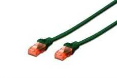 DIGITUS UTP LAN cable, patch 6 cat, 3.0m, žalias, 2xRJ45, DK-1614-030/G