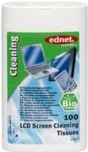 Valiklis Ednet Bio Tissues for LCD Screen Cleaning, 100 pcs, 63051