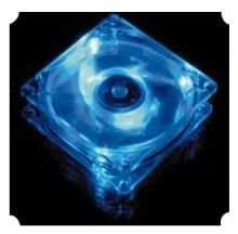 Mėlyna Ednet case and PSU cooler, Mėlyna LED light 80x80x25 mm 3/4pin, 30045