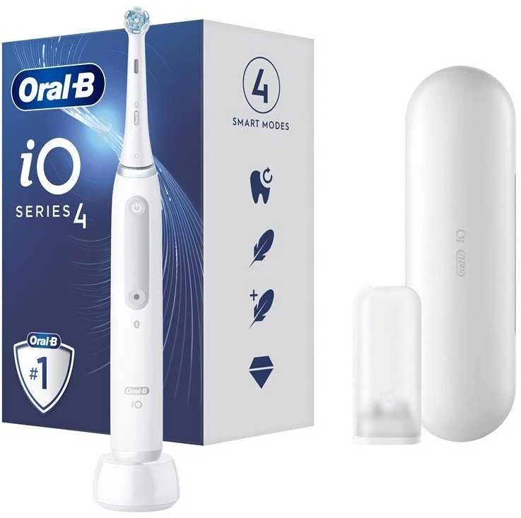 Braun Oral-B iO4 elektrinis dantų šepetėlis baltas Quite Baltas