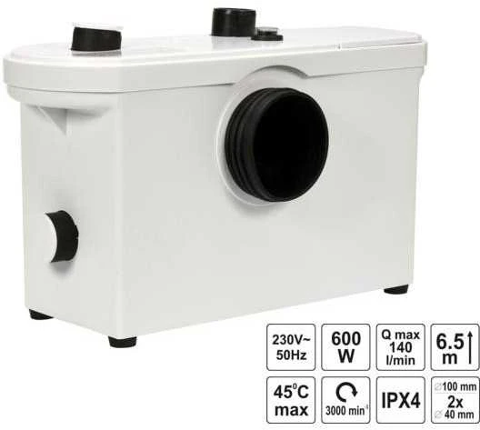 FALA siurblys 600W su techniniais parametrais