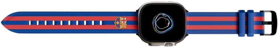 Ocpc FC Barcelona Apple Watch Band Real Leather 49" OCFCBAWBBG49 BG