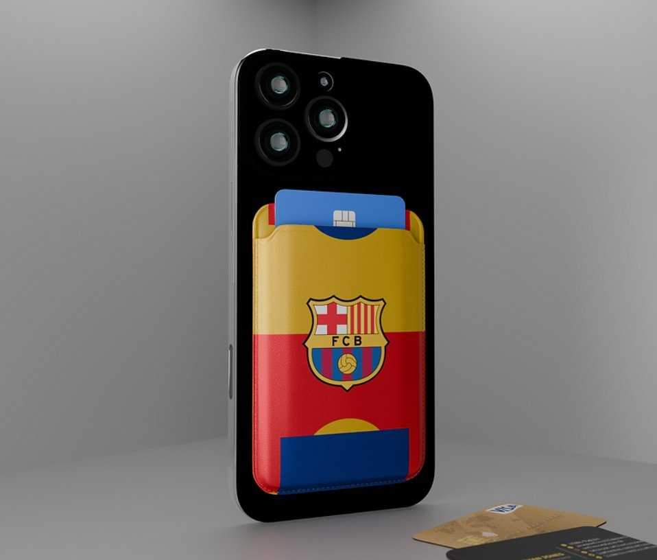 Ocpc FC Barcelona magnetinis kortelių dėklas MagSafe OCFCBMCHMF MF