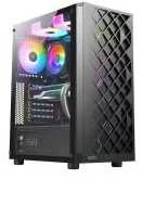 GAMING dėklas AZZA Spectra 280B, su 1xARGB ventiliatoriumi, šoninis langas iš grūdinto stiklo, Be maitinimo šaltinio (apačioje), CSAZ-280B