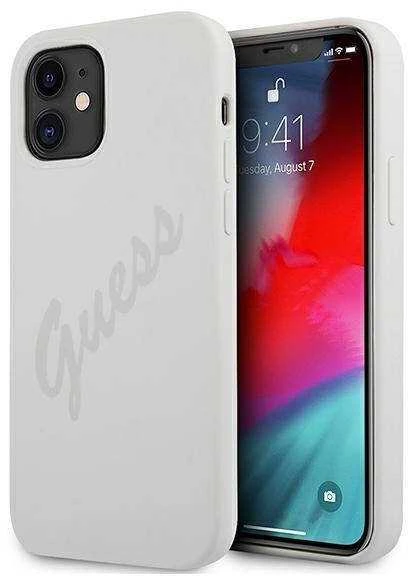 GUESS GUHCP12SVCRONE IPHONE 12 MINI 5.4" KREMINIS / KREMINIS KIETAS DĖKLAS SCRIPT VINTAGE
