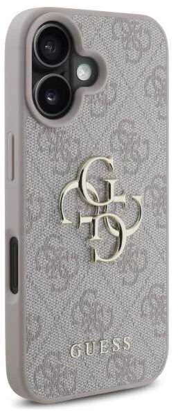 Guess 4G Big Logo Apple iPhone 16 – dėklas telefonui rožinės spalvos