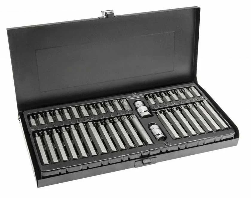 Högert Technik 40 dalių atsuktuvų antgalių rinkinys, su metaline dėžute HT1S404