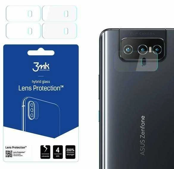 HYBRID GLASS 3MK FLEXIBLE GLASS LENS ASUS ZENFON 8 FLIP 5G CAMERA 4 PCS.