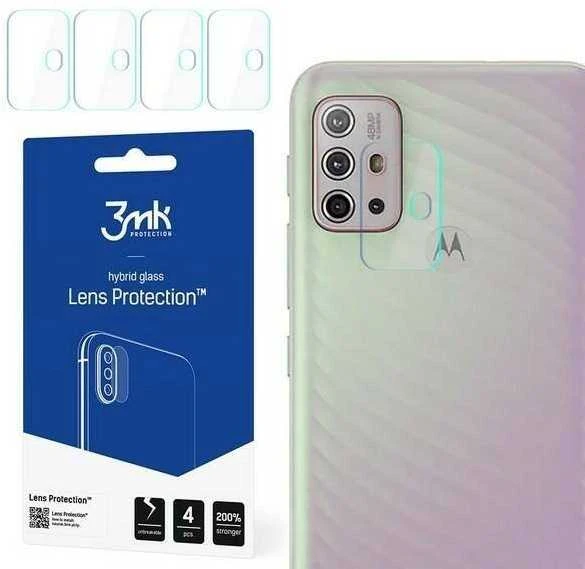 HIBRIDINIS STIKLAS 3MK LANKSTUS STIKLINIS OBJEKTYVAS MOTOROLA MOTO G10 FOTOAPARATUI 4 VNT.