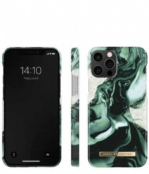 Dėklas Ideal Of Sweden IDEALUS ŠVEDIJA IFCAW 21-I2061-320 IPHONE 12/12 PRO CASE GOLDEN OLIVE MARMRU