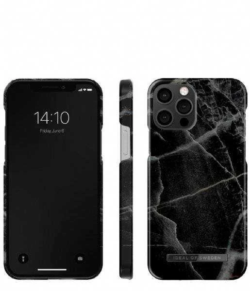 Dėklas Thunder Case IDEAL OF SWEDEN IDFCAW 21-I2061-358 IPHONE 12/12 PRO CASE Juodas THUNDER MARBLE