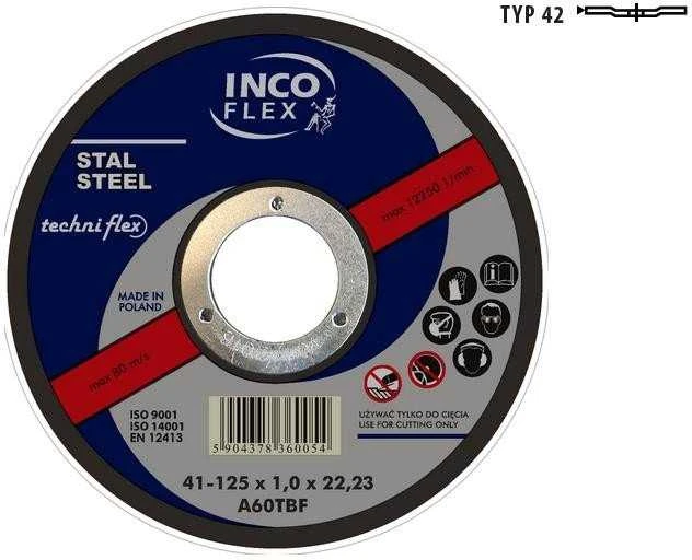 Inco Flex INCOFLEX DISKAS METALUI 125 x 3,2 mm SUlenktas