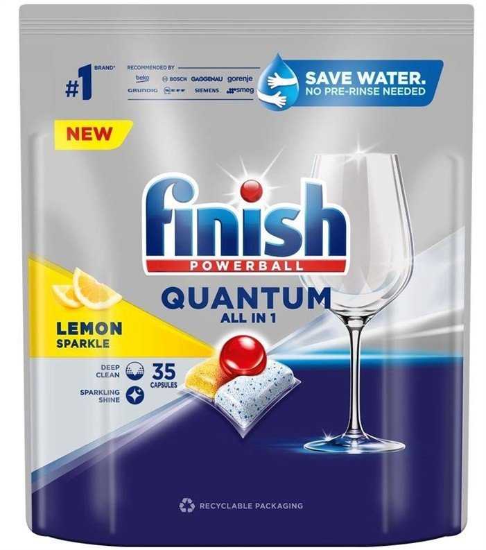 Indaplovių kapsulės FINISH QUANTUM ALL IN 1, citrinų, 35vnt.
