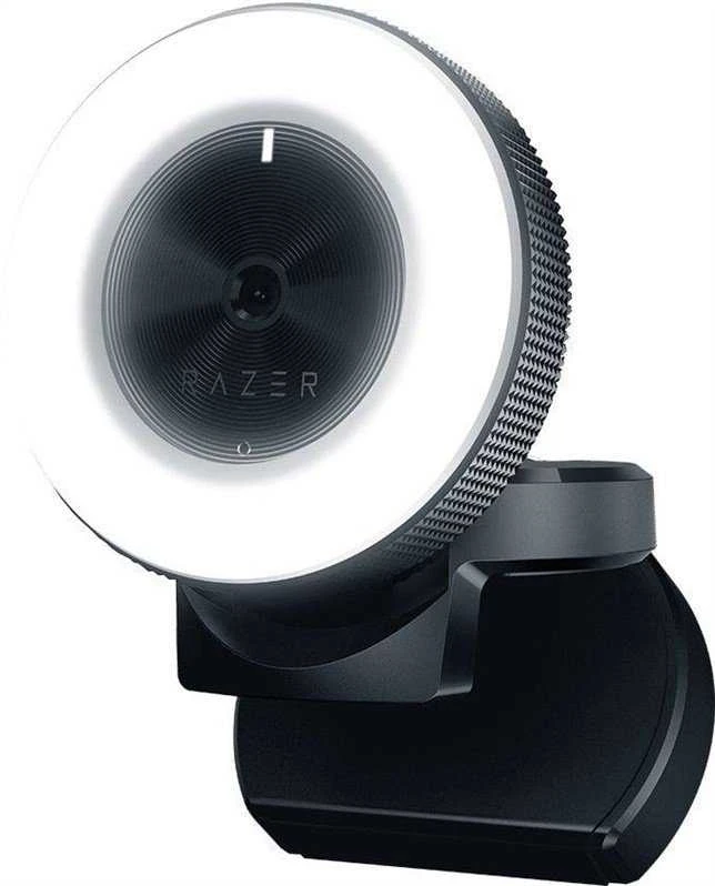Internetinė kamera Razer Kiyo - Streaming Camera with Ring Lighting (USB Webcam, HD Video 720p, 60 FPS, Compatible with Open Broadcaster Software, Xsplit, Autofocus, Camera Clip, Tripod Connection) Juodas