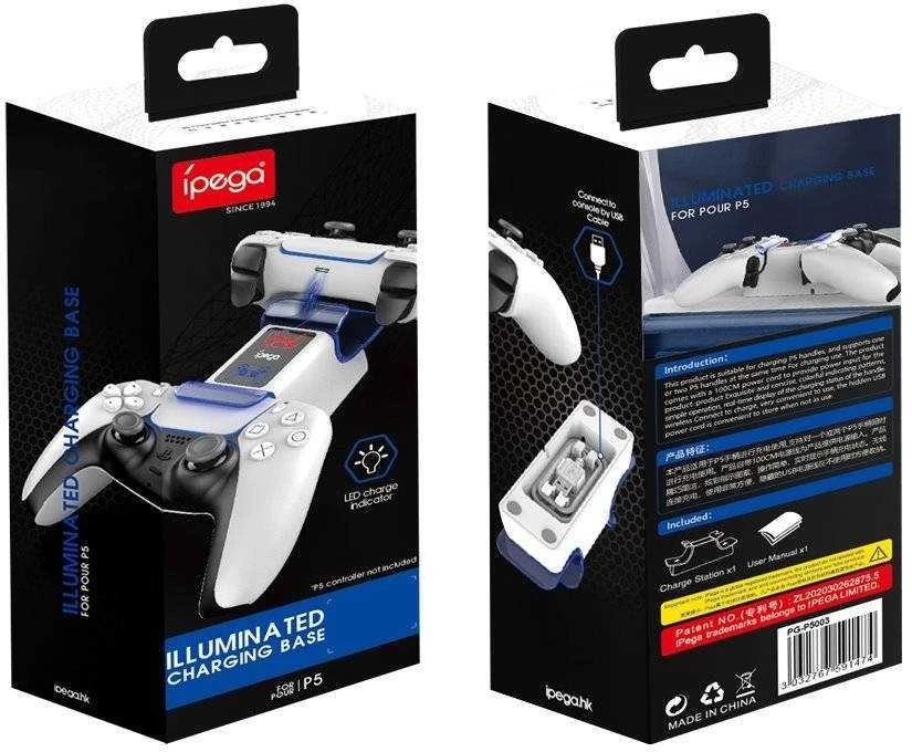 IPEGA P5003 įkrovimo stotelė „PlayStation 5 DualSense“ valdikliui