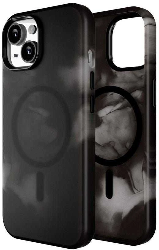 „iPhone 15 Pro Max Puro AQUA“ lankstus plastikinis dėklas – suderinamas su „MagSafe“ – juodas