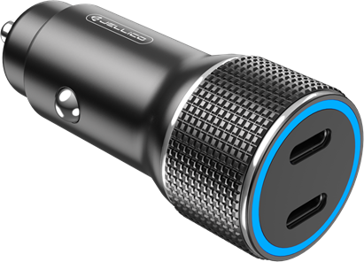 JELLICO car charger F8 PD 40W 2xUSB-C Juodas