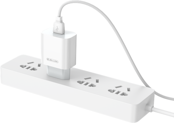 JELLICO sieninis pakrovėjas AK165 22,5W 1xUSB QC3.0 + laidas Lightning Baltas