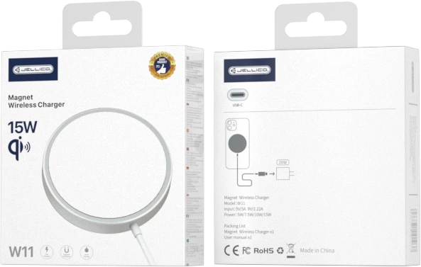 Ikaku JELLICO belaidis įkroviklis MagSafe W11 15W Baltas